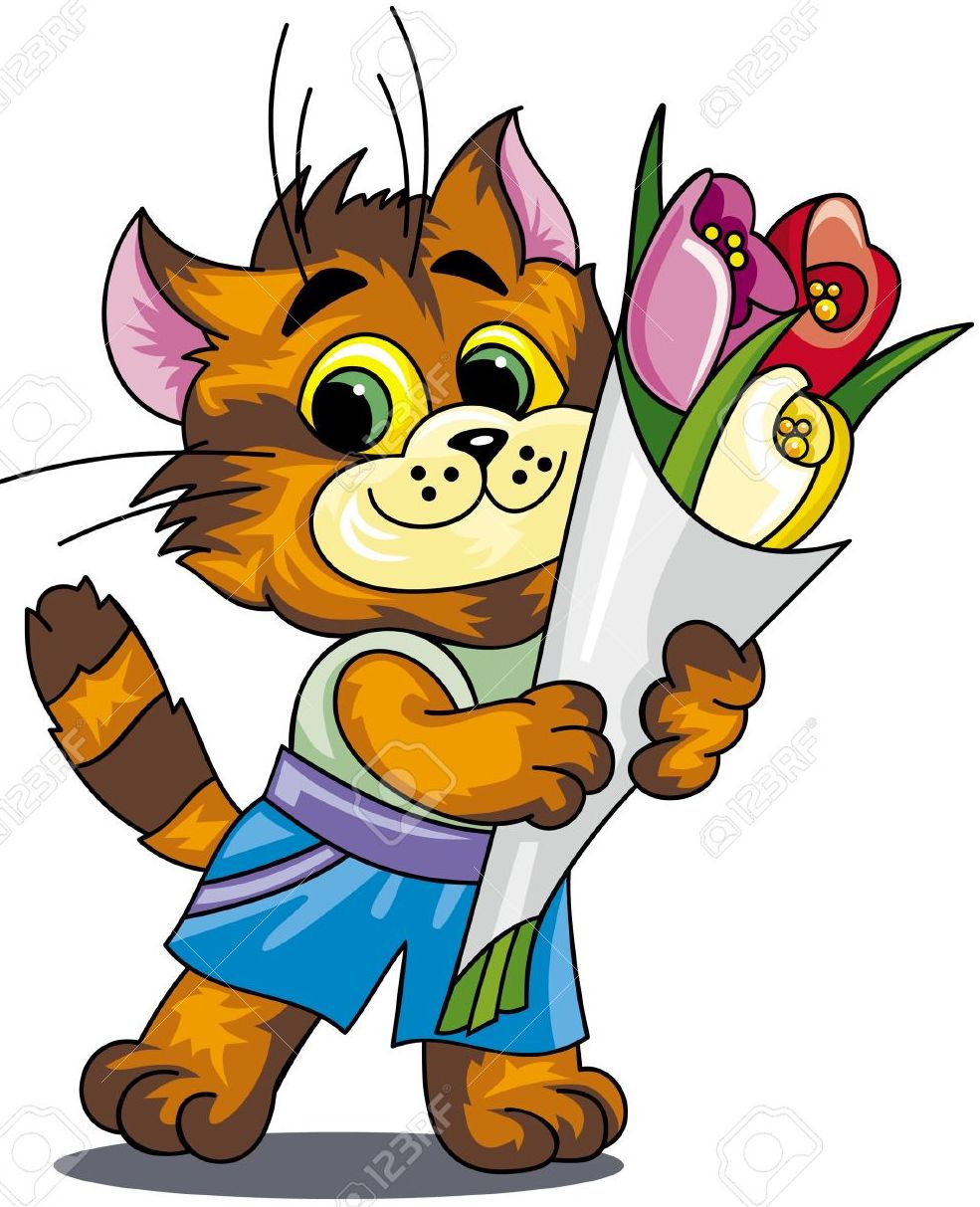 9253086-Cat-with-a-bunch-of-flowers-Stock-Vector-cartoon-cat-birthday.jpg